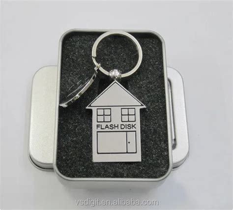 house shaped usb with metal box|folding metal house usb.